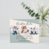 Nuestra Boda Photo Collage Wedding INVITE (Staand voorkant)