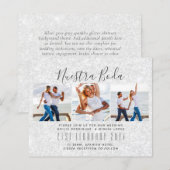 Nuestra Boda Photo Collage Wedding INVITE (Voorkant / Achterkant)
