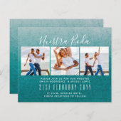 Nuestra Boda Photo Collage Wedding INVITE (Voorkant / Achterkant)