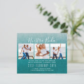 Nuestra Boda Photo Collage Wedding INVITE (Staand voorkant)