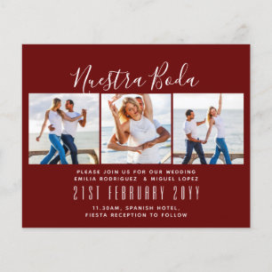 Nuestra Boda Photo Collage Wedding INVITE Flyer