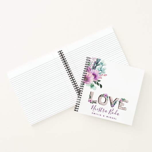 NUESTRA BODA Planificación o libro de bezoeker Notitieboek (Binnen)