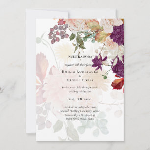 NUESTRA BODA Plum Herfst Floral Spain Wedding