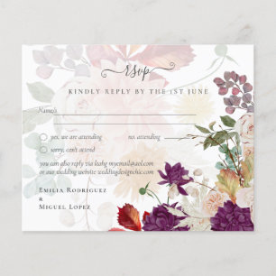 NUESTRA BODA Plum Herfst Floral Spain Wedding
