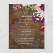 NUESTRA BODA Plum Herfst Floral Spain Wedding Flyer (Voorkant)