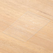 Nuestra Boda Spaans Taal Wit Script Trouwen Acryl Uitnodigingen (Laagn)