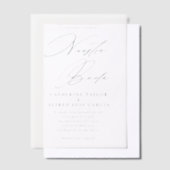 Nuestra Boda Spaans Taal Zwart Script Bruiloft Vellum Uitnodigingen (Offset)