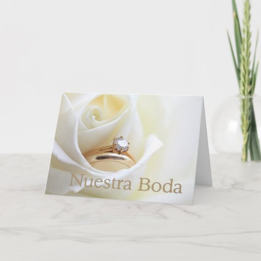 Nuestra Boda - Spaanse trouwuitnodiging (Voorkant)