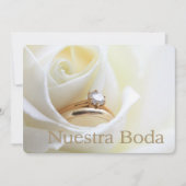 Nuestra Boda - Spaanse trouwuitnodiging Kaart (Voorkant)