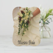 Nuestra Boda - Spaanse trouwuitnodiging Kaart (Staand voorkant)