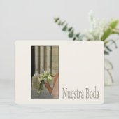 Nuestra Boda - Spaanse trouwuitnodiging Kaart (Staand voorkant)