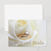 Nuestra Boda - Spaanse trouwuitnodiging Kaart (Voorkant / Achterkant)