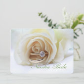 Nuestra Boda - Spaanse trouwuitnodiging Kaart (Staand voorkant)