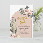 Nuestra Boda Spanish Wedding Invitacion Kaart (Staand voorkant)