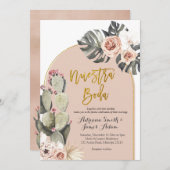 Nuestra Boda Spanish Wedding Invitacion Kaart (Voorkant / Achterkant)