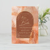 NUESTRA BODA Terracotta FALL Wedding Invite Kaart (Staand voorkant)