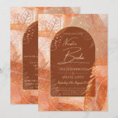 NUESTRA BODA Terracotta FALL Wedding Invite Kaart (Voorkant / Achterkant)