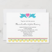 Nuestra Boda Tortelduifjes Banner Invitation Kaart (Voorkant)