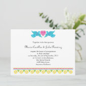 Nuestra Boda Tortelduifjes Banner Invitation Kaart (Staand voorkant)