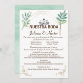 Nuestra Boda Uitnodiging (Voorkant / Achterkant)