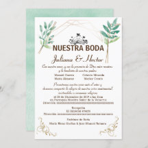 Nuestra Boda Uitnodiging