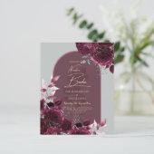 NUESTRA BODA Wine Red Roses INVITACTIONS (Staand voorkant)