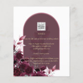 NUESTRA BODA Wine Red Roses INVITACTIONS (Achterkant)