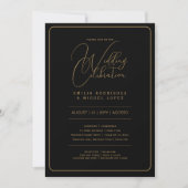 Nuestra Boda | ZWARTE GOLD Wedding incl. gegevens Kaart (Voorkant)