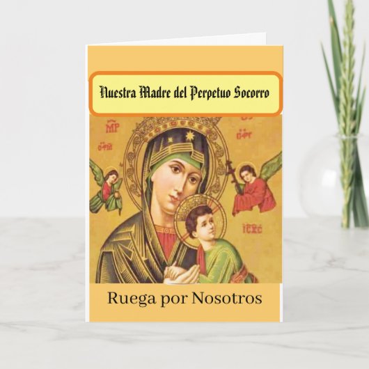 Nuestra Madre del Perpetuo Socorro Kaart (Voorkant)