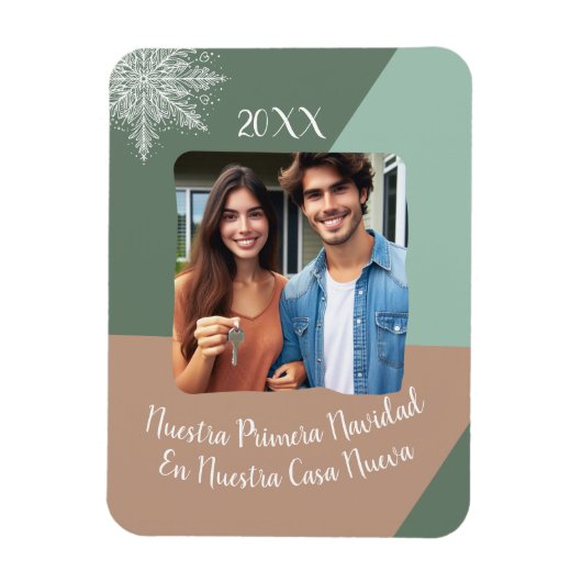 Nuestra Primera Navidad en Nuestra Casa Nueva Magneet (Verticaal)
