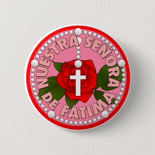 Nuestra Señora de Fatima Ronde Button 5,7 Cm (Voorkant)