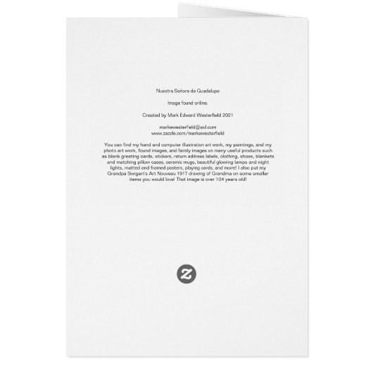 Nuestra Señora de Guadalupe (Achterkant)