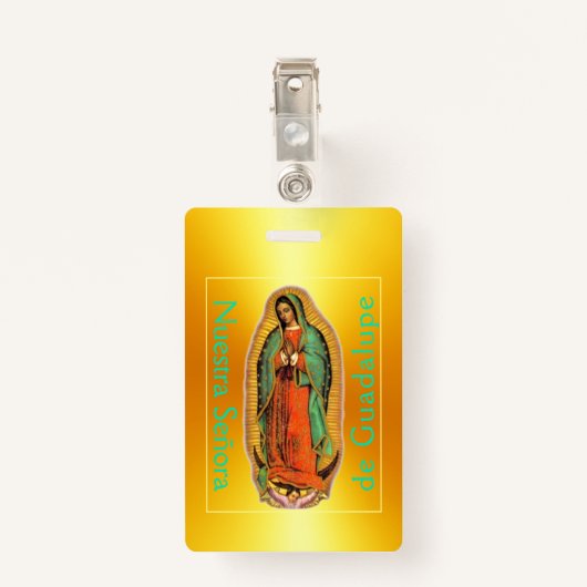 Nuestra Señora de Guadalupe Badge (Achterkant met clip)