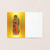 Nuestra Señora de Guadalupe Gold Foil Card Folie Kaarten (Binnen)