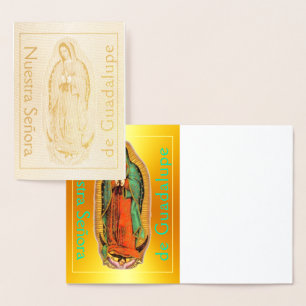 Nuestra Señora de Guadalupe Gold Foil Card Folie Kaarten
