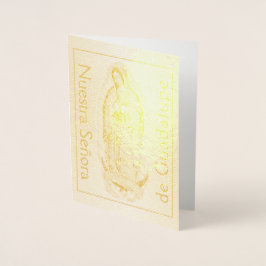 Nuestra Señora de Guadalupe Gold Foil Card Folie Kaarten