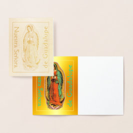 Nuestra Señora de Guadalupe Gold Foil Card Folie Kaarten