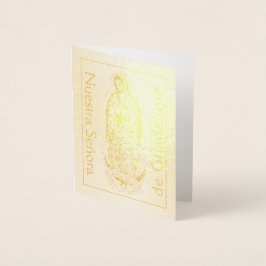 Nuestra Señora de Guadalupe Gold Foil Card Folie Kaarten