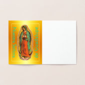 Nuestra Señora de Guadalupe Gold Foil Card Folie Kaarten (Binnen)