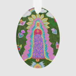 Nuestra Señora de Guadalupe Green Ornament