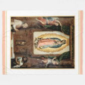 Nuestra Señora de Guadalupe grote fleece deken (Voorkant (Horizontaal))