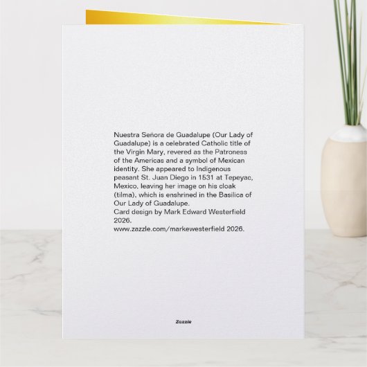 Nuestra Señora de Guadalupe Kaart (Achterkant)
