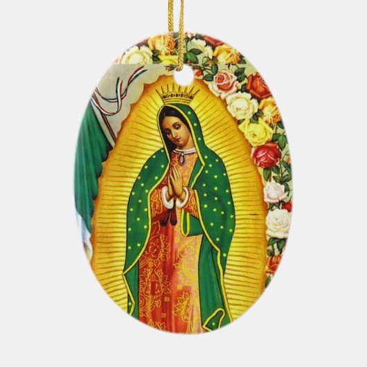 Nuestra Señora de Guadalupe Keramisch Ornament (Achterkant)