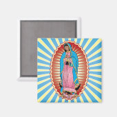 Nuestra Señora de Guadalupe magneet (vierkant) (Voorkant / Achterkant)