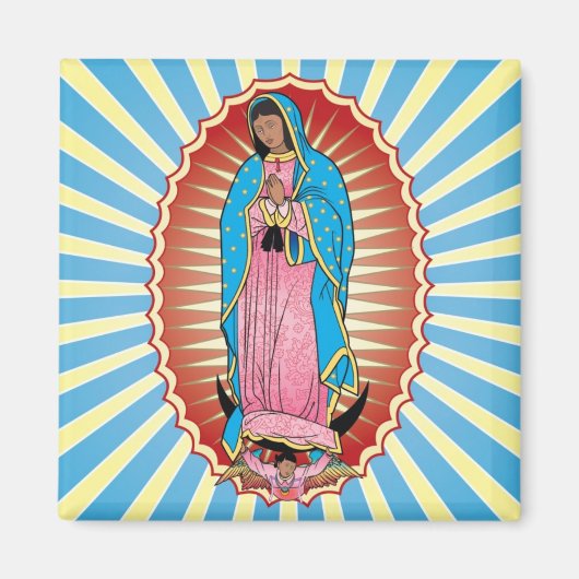 Nuestra Señora de Guadalupe magneet (vierkant) (Voorkant)