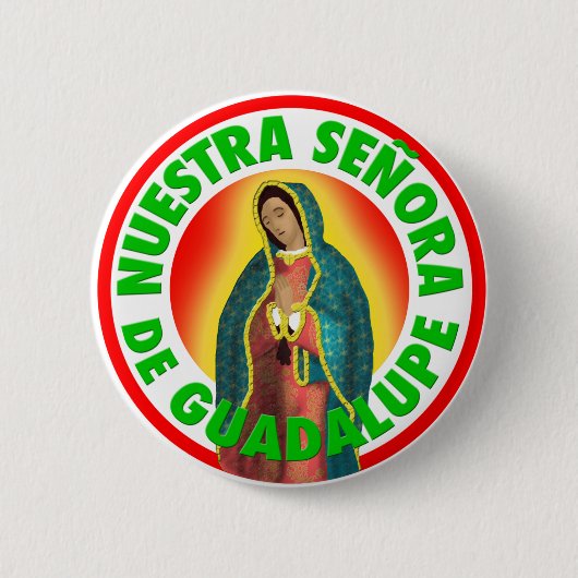 Nuestra Señora de Guadalupe Ronde Button 5,7 Cm (Voorkant)