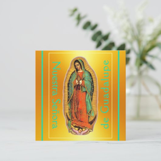 Nuestra Señora de Guadalupe Square Flat Kaart (Staand voorkant)