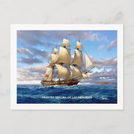 Nuestra Señora de las Mercedes Frigate Briefkaarte Briefkaart