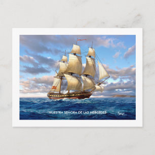 Nuestra Señora de las Mercedes Frigate Briefkaarte Briefkaart