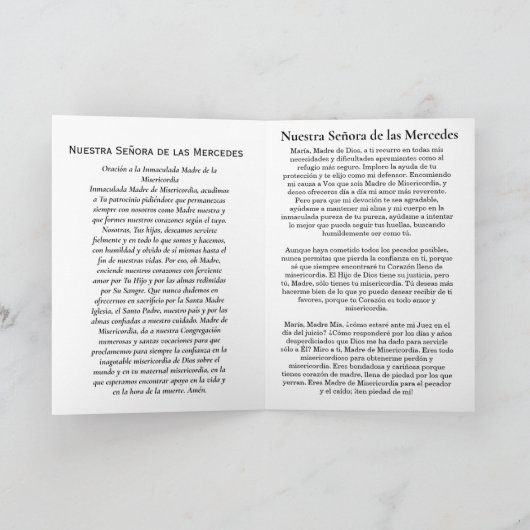 Nuestra Señora de las Mercedes Kaart (Binnen)
